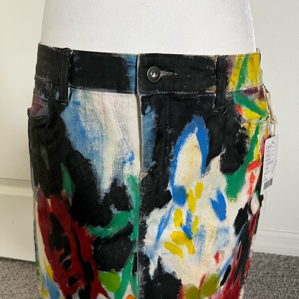NWT Anthropologie Night Garden Hand Painted Skirt Size 29 - Picture 2 of 9